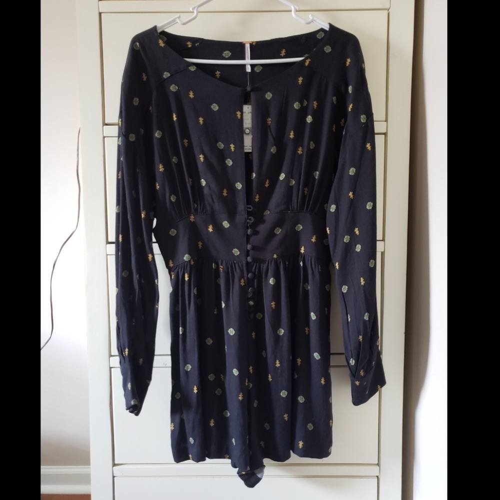 Free people Love Grows long sleeve romper (0726)